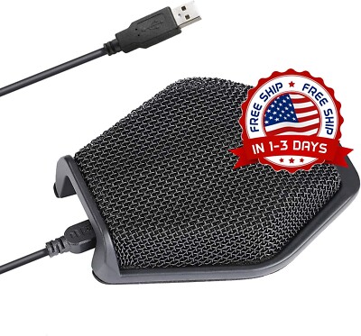 Micrófono De Conferencia USB Omnidireccional Mejorado Para Computadora US NUEVO.