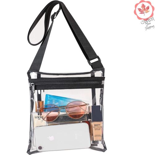 Durable Clear TPU Concert Purse - Multifunctional Shoulder Bag - 10x9 inches - Picture 1 of 8