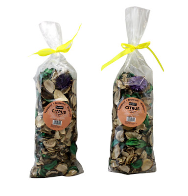 2 Pack Potpourri Bowl Vase Filler Home Décor Fresh Citrus Scent