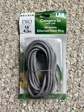 Open Box Belkin Pro Series CAT5e GREY 14Ft Patch Cable RJ45 M/M