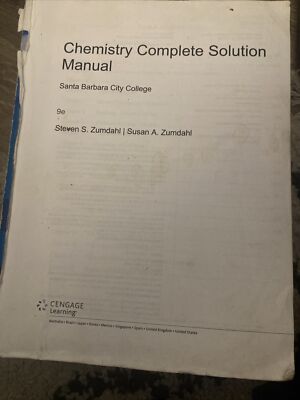 Chemistry Complete Solution Manual Custom for Sbcc