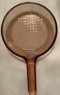 Vision Corning Ware 7  Waffle Glass Bottom  Amber Color Replacement