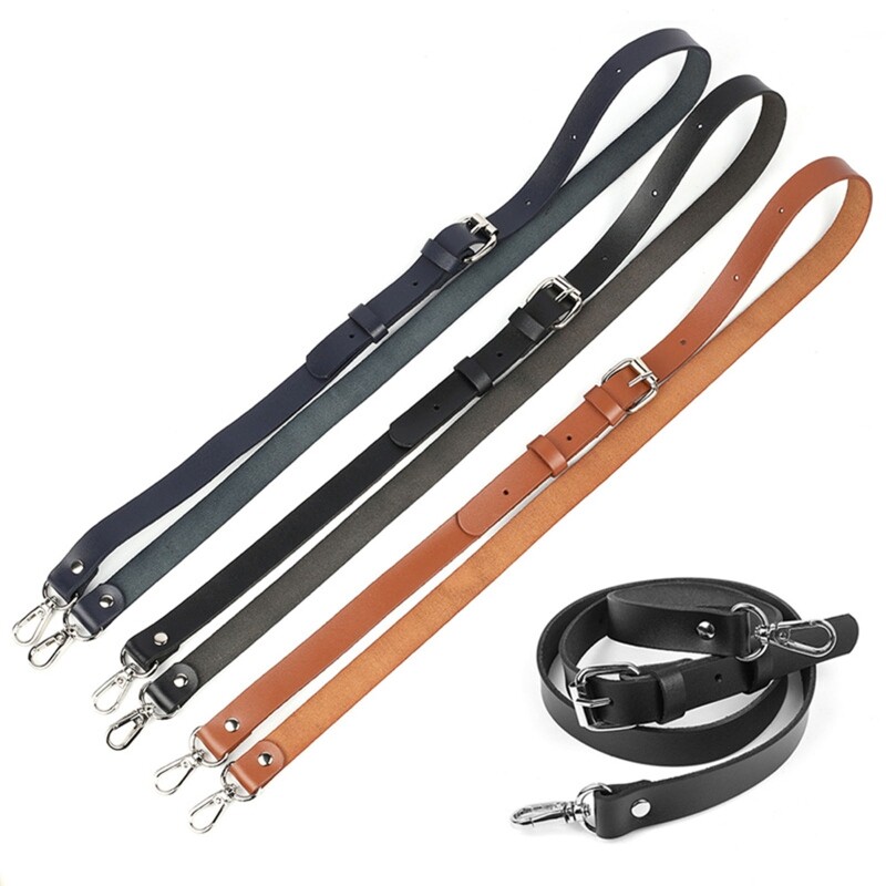 Adjustable PU Leather Purse Handbag Shoulder Strap Replacement with Hooks