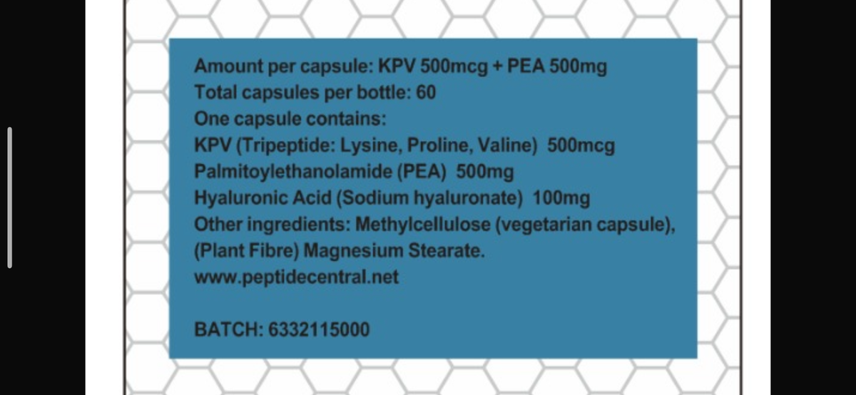 hg healthgevity bpc-157+ kpv+pea 500 Healthgevity Supplements BPC-157 & Recovery main image 0