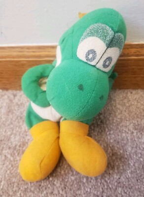 Official Nintendo 64 Mario YOSHI 7.5'' Bean Bag Plush 1997 BD&A Old School Tags