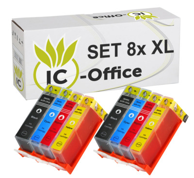 8 Patronen für HP 364 XL Drucker Photosmart 5520 5522 B110C Deskjet 3520 3522