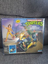 Ninja Turtles Ninja Newscycle * Box & Instructions * ONLY Vintage TMNT Playmates