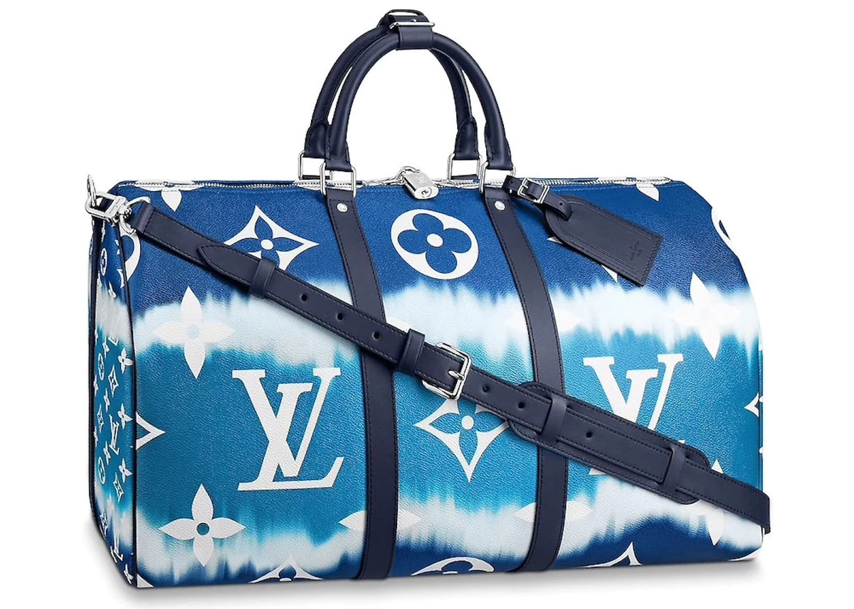 M51462 Louis Vuitton 2018 Keepall Bandoulière 50-Blue Epi