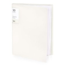 Binder with Plastic Sleeves, Heavy Duty Art Portfolio Folder with 30 White