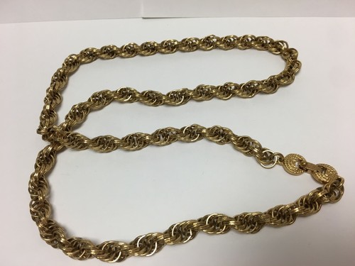 MONET Gold Tone Long Twisted Rope Chain 