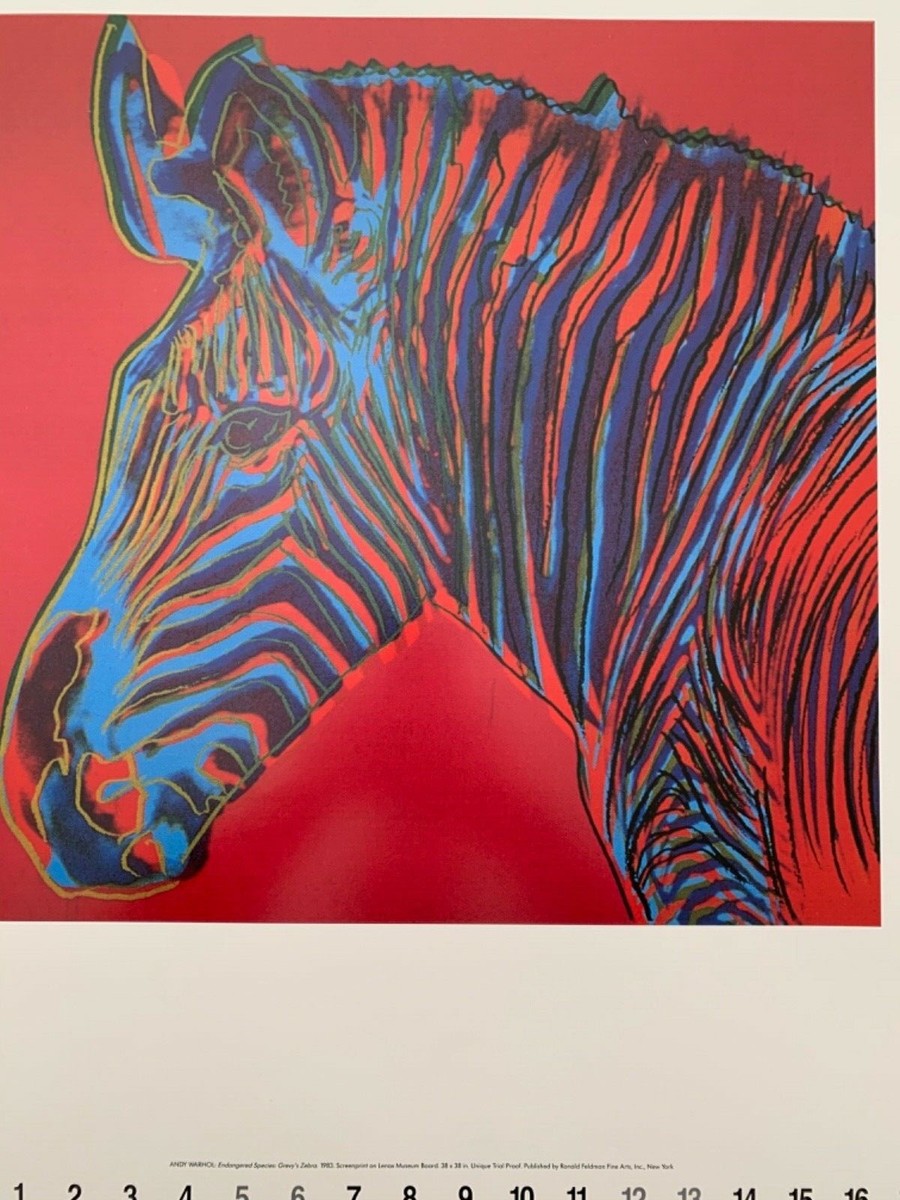 ANDY WARHOL, GREVY'S ZEBRA,1983,AUTHENTIC PRINT FROM 1991 TE