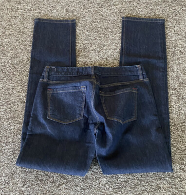 As Is Denim & Co. Petite Indigo Straight Leg Cropped Jean