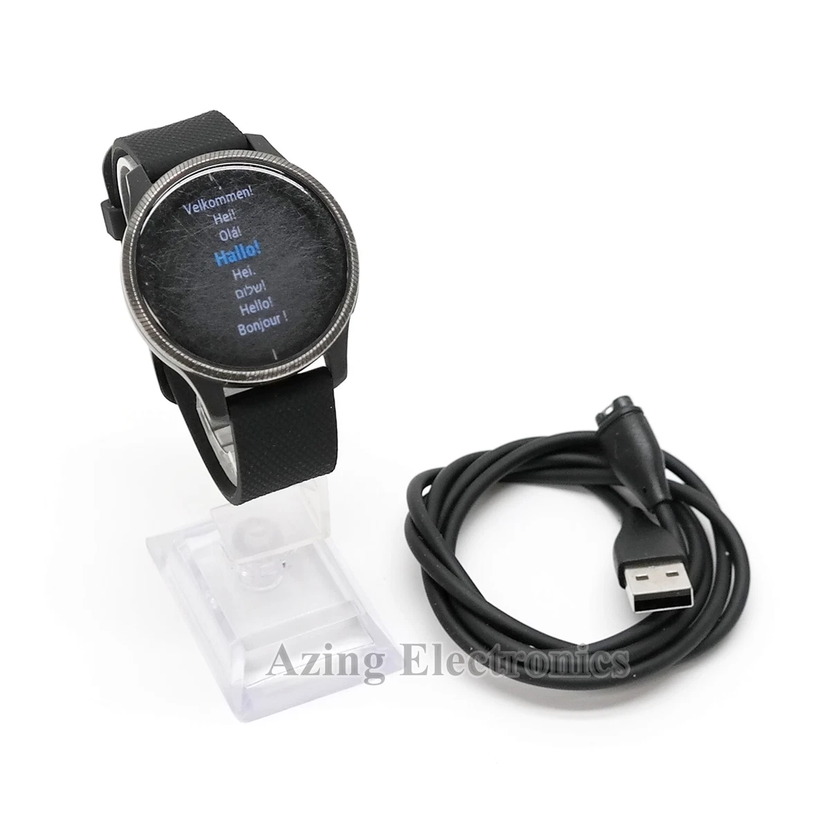 Garmin Venu Amoled GPS Smartwatch Black with Slate Hardware