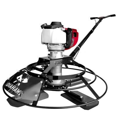 30'' Portable Honda Concrete Power Trowel with 18ft Bull Float Handle GX35