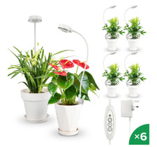 6X SANSI Pot Clip Grow Lights for Indoor Plants Full Spectrum Grow Lamp Dimmable