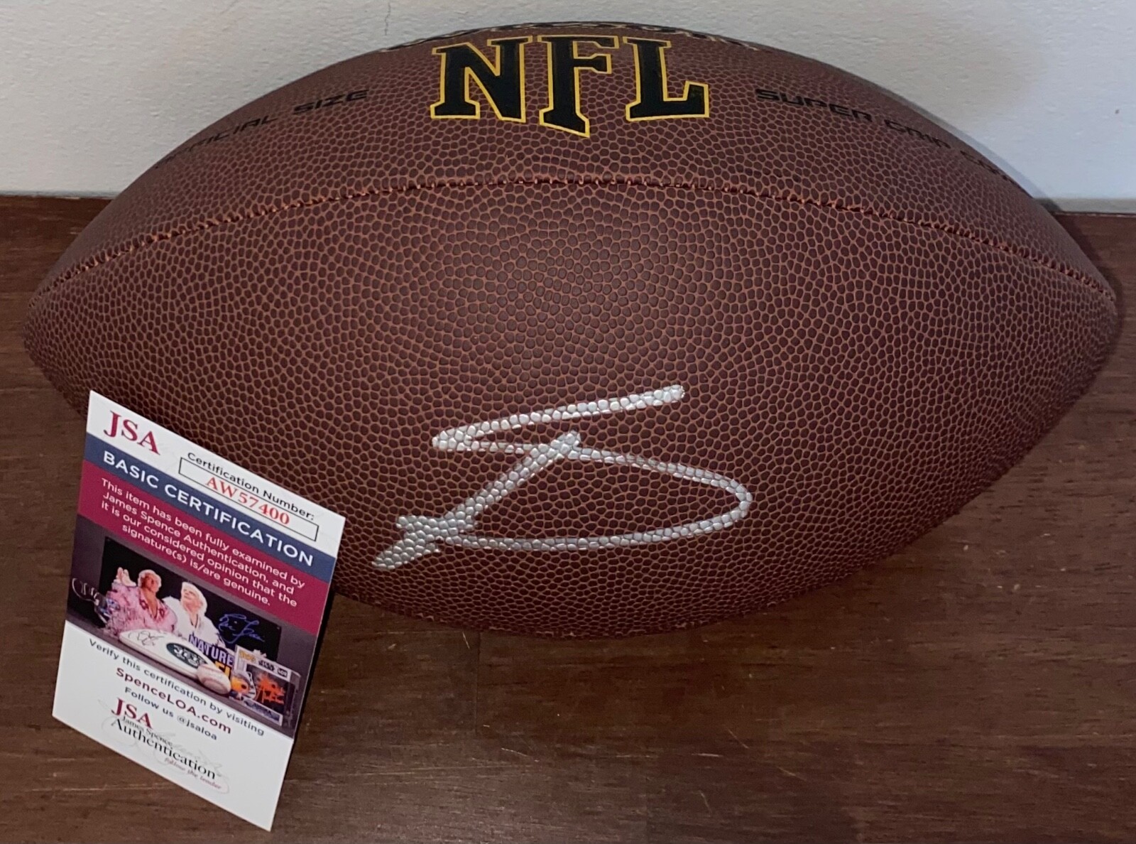 Stefon Diggs Autographed Signed Houston Texans Wilson NFL Football Beckett Witness 
