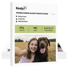 Koala Photo Paper 8.5x11 37lb 300 Ct Brochure Paper Double Sided Glossy Inkjet