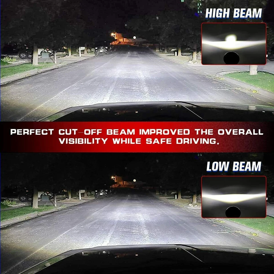 4PCS 5.75" 5-3/4" Round Led Headlights Hi-Lo DRL for GMC C15/C1500 Pickup C2500 - Image 3 of 4