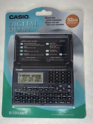Casio Digitales Tagebuch 32 KB To-Do-Liste Zeitplan Telefonverzeichnis Memo Uhr
