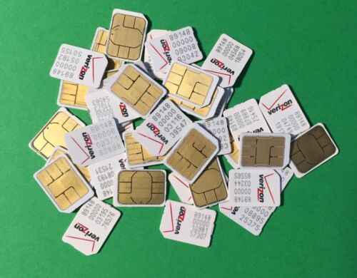 Verizon Nano SIM Card For Verizon iPhone 11 XS Max X XR 8 7 6s 6 Plus 5 5c 5s SE - Picture 1 of 5