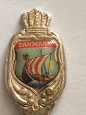 Vintage Souvenir Spoon Collectible Danmark Denmark