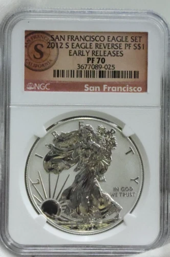 2012 S US Reverse Proof $1 SF Eagle Set NGC PF70 ER