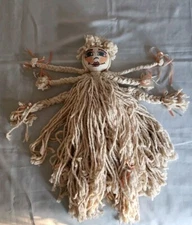 Vintage Handmade Mop Head Doll