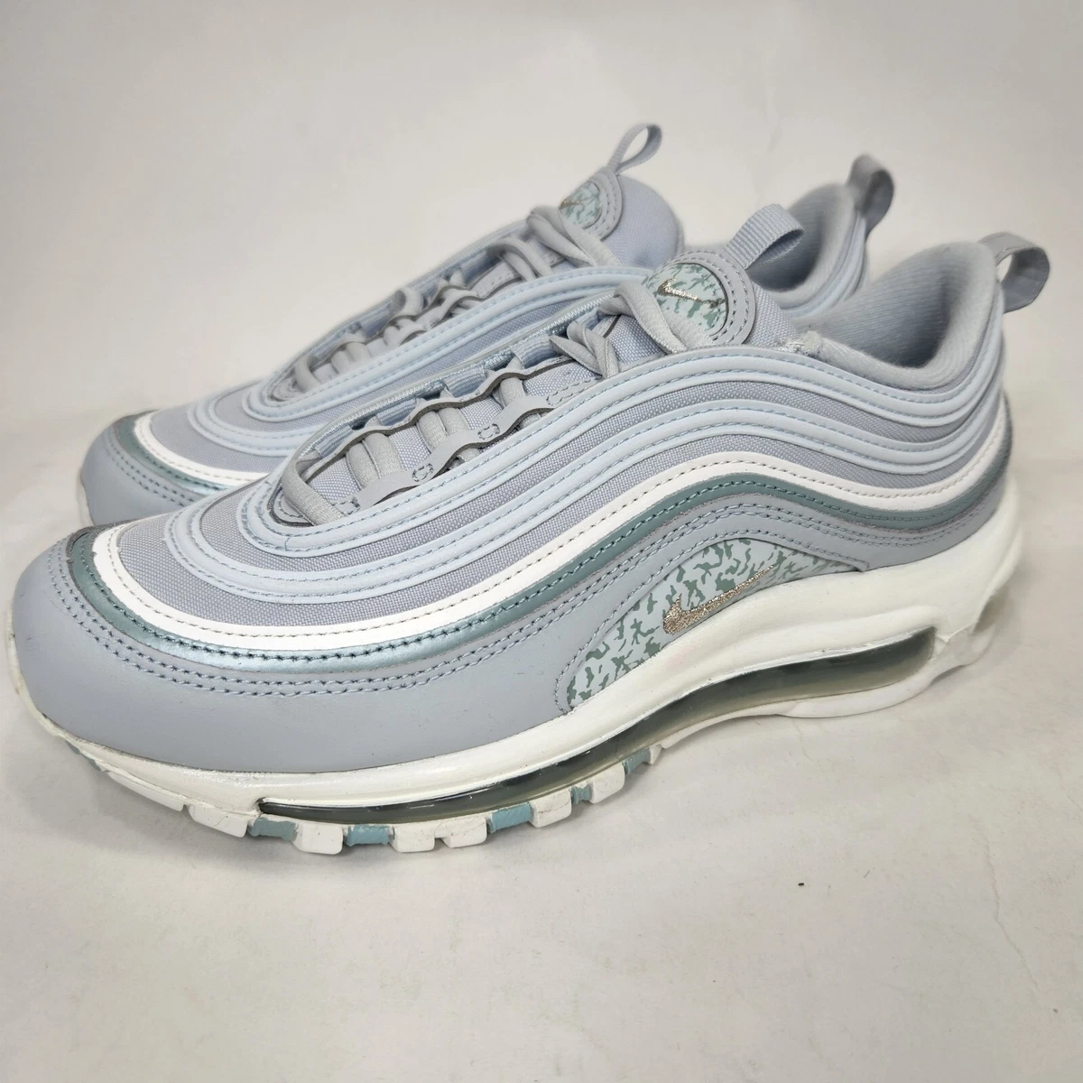 Nike Air Max 97 Womens Size 8 Reflective Blue Camo White Exc Cond DJ5434 400