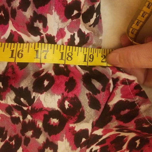 Pink Leopard Print XL Scrub Top - Picture 3 of 5