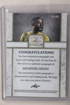 【希少】Leaf2022Signature Seriesメンフィス・デパイ Memphis Depay - 2022 Leaf Ultimate Soccer Autograph #4/7 | eBay