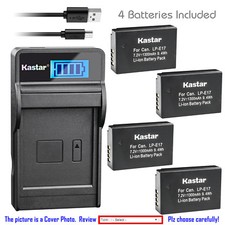 Kastar Battery LCD USB Charger for Canon LP-E17 LC-E17  Canon EOS 760D Camera
