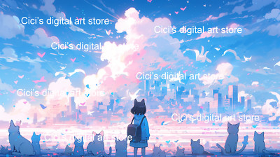 Digital Image Background Wallpaper Art - City of Dreams