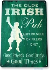 Tinworld Tin Sign The Olde Irish Pub Rustic Beer Metal Sign Decor Bar Kitchen Co