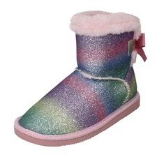 Girls Spot On Fur Trim Boots