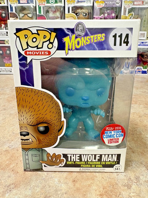 Funko POP! Monsters - The Wolf Man #114 - NYCC 2016 Glow with POP Protector