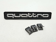 1988 - 1991 Audi B3 80 90 Cq Quattro Grille Badge Emblem Oem Vintage With Clips