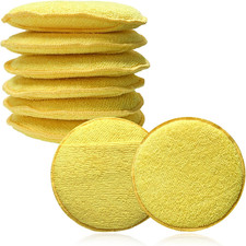 8PCS Microfiber Wax Applicator Pads, 5 Inch Round Car Wash Sponge Cleaning To...