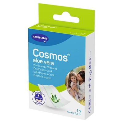 Cerotto Cosmos all'Aloe Vera con medicazione 6 cm x 0,5 m, 1 pz.