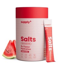 Supply6 Salts Electrolyte Mix Zero Added Sugar, 18 Servings, Watermelon