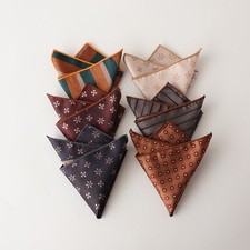 Men's Vintage Square Pocket Pasiley Business Silk Handkerchief Suit Accessories