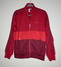 Vintage Y2K Adidas Full Zip Track Jacket Mens Medium 3-Tone Red Trefoil EUC