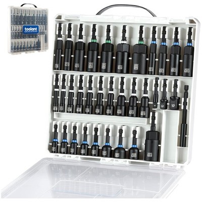 34pc Impact Driver Bit Set, Nut Drivers, Socket Adapters