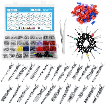 Connector Pins Kit 567Pcs 26 Types - 1/1.5/1.8/2.2/2.8/3.5mm Automotive Terminal
