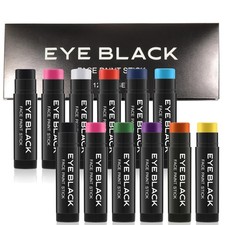 Eye Black Stick, 12pcs Multi-Colors Anti-Glare Under Eye Black Sports Grease ...