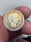 1902-P Silver Barber Quarter 25c, Colorful Rainbow Album Toning — photo 9