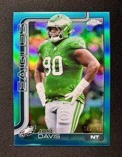 2025 Topps Chrome Football Aqua Refractor Jordan Davis #249 192/199 Eagles