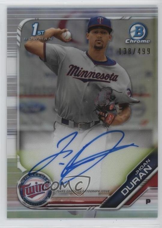 2019 Bowman Chrome Prospects Auto Refractor 138/499 Jhoan Duran #CPA-JDU