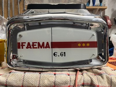 Faema e 61 Aufkleber Frontglas originalgetreue Reproduktion