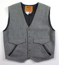 Schaefer Outfitter Made In USA Wool Snap Front Western Vest Mens Large
