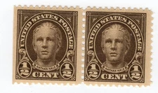 Scott #551 Nathan Hale Pair of Stamps - MNH #2 Left Edge VF/XF